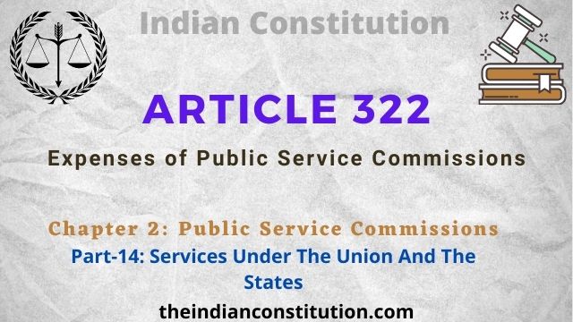 Article 322 Expenses of Public Service Commissions