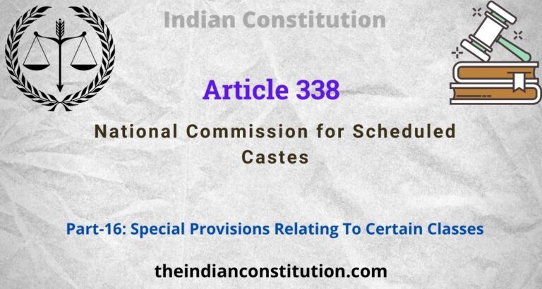 Article 338: National Commission for Scheduled Castes