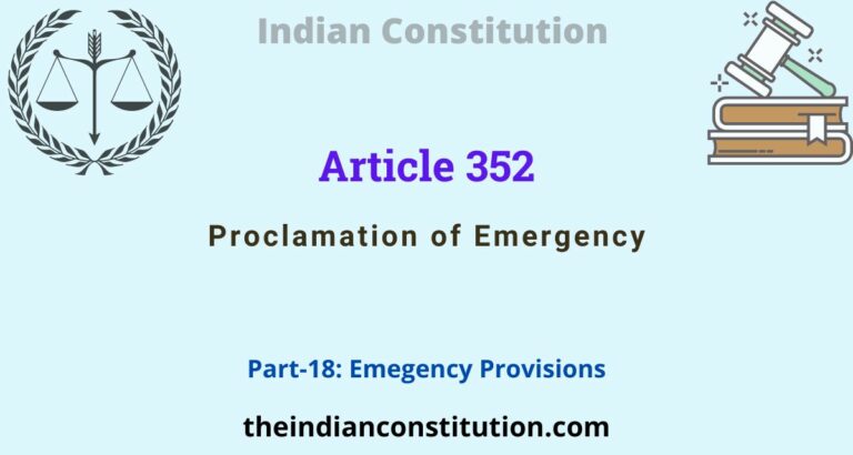Article 352 Proclamation of Emergency In India