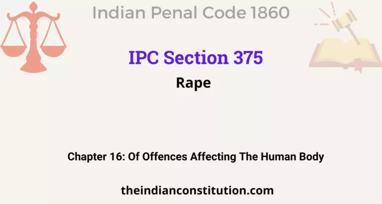 IPC Section 375: Rape