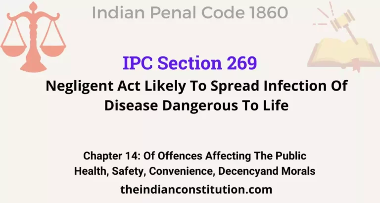IPC Section 269: Negligent Act Likely To Spread Infection Of Disease Dangerous To Life