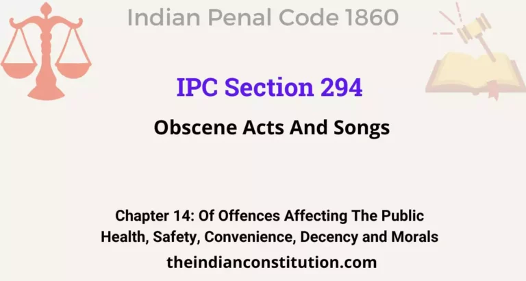 IPC Section 294: Obscene Acts And Songs