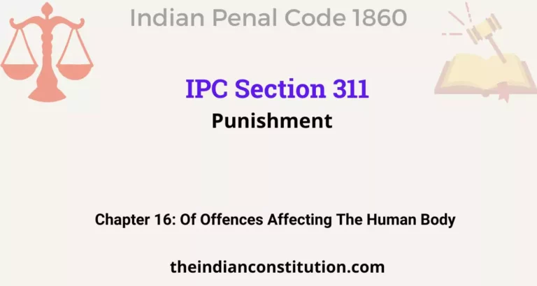 IPC Section 311: Punishment
