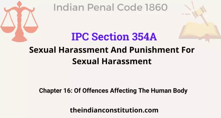 IPC Section 354A: Sexual Harassment And Punishment For Sexual Harassment