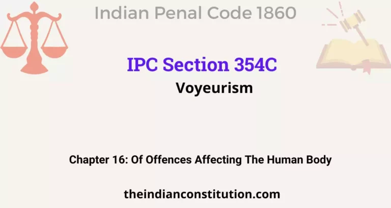 IPC Section 354C: Voyeurism