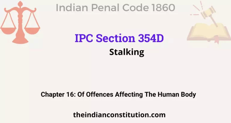 IPC Section 354D: Stalking