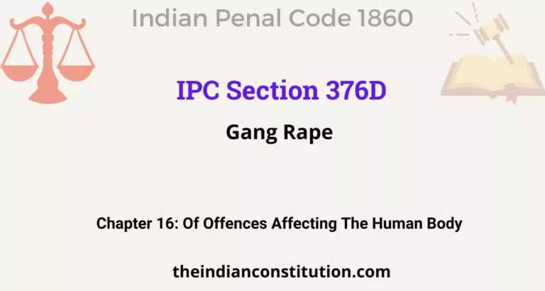 IPC Section 376D: Gang Rape