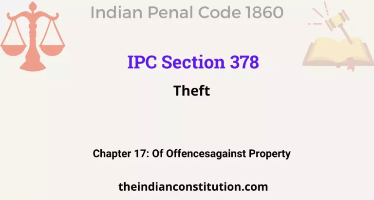 IPC Section 378: Theft