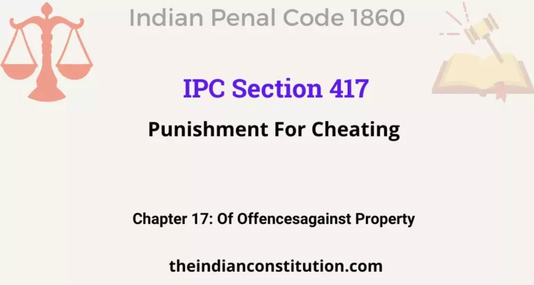 IPC Section 417: Punishment For Cheating