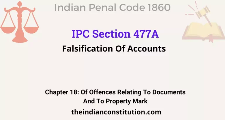IPC Section 477A: Falsification Of Accounts