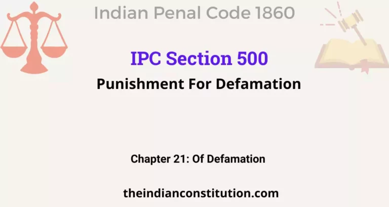 IPCSection 500: Punishment For Defamation
