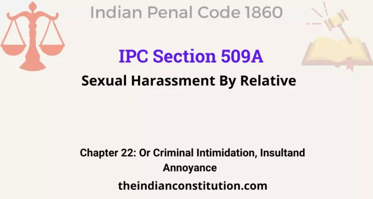 IPC Section 509A: Sexual Harassment By Relative